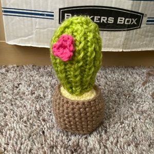 crochet and knit cactus